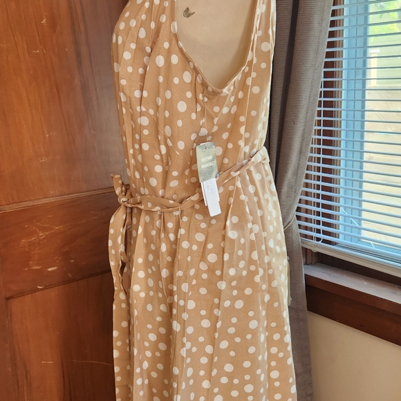 NEW Signature By Robbie Bee Womens Tan Sleeveless Knee‎ Length Dress Plus 1X - Picture 6 of 12